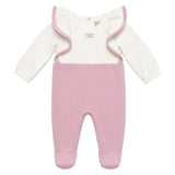 Elisabetta Franchi La Mia Bambina Tutina con Volant in Cotone Rosa per Neonate