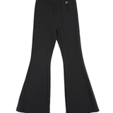 Pinko Kids Leggins a Zampa con Charm Nero per Bambine