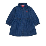 Diesel Kids Abito in Denim per Neonate