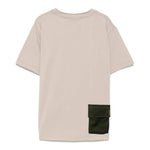 Yes london T-Shirt Beige con Tasca Posteriore per Bambini