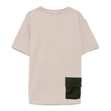 Yes london T-Shirt Beige con Tasca Posteriore per Bambini