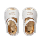 Elisabetta Franchi La Mia Bambina Bianco/Oro con Logo per Neonate