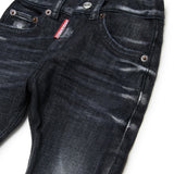 Dsquared2 Kids Jeans Nero con Lavaggio per Neonati