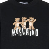 Moschino Kids Felpa Nera con Logo Teddy Bear per Bambini