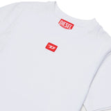 Diesel Kids T-Shirt Bianco con Logo per Bambini
