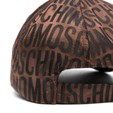 Moschino Kids Cappello Marrone con Logo Jacquard per Bambini