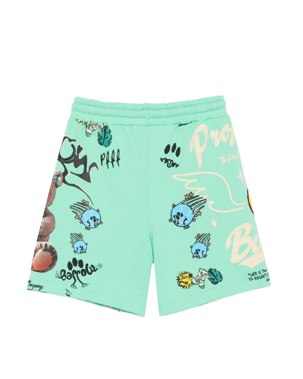 Barrow Kids Short Verde con Stampa All-Over per Bambine