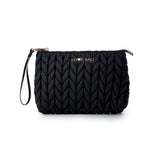 Love Bag Black Woven Clutch