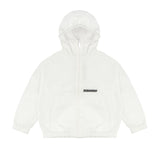 Dsquared2 Kids Giacca Bianca a Vento con Logo Stampato per Bambini