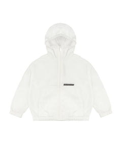 Dsquared2 Kids Giacca Bianca a Vento con Logo Stampato per Bambini