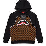 Sprayground Kids Felpa Nero e Quadri con Logo per Bambini