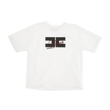 Elisabetta Franchi La Mia Bambina T-shirt Avorio con Stampa Logo per Bambine