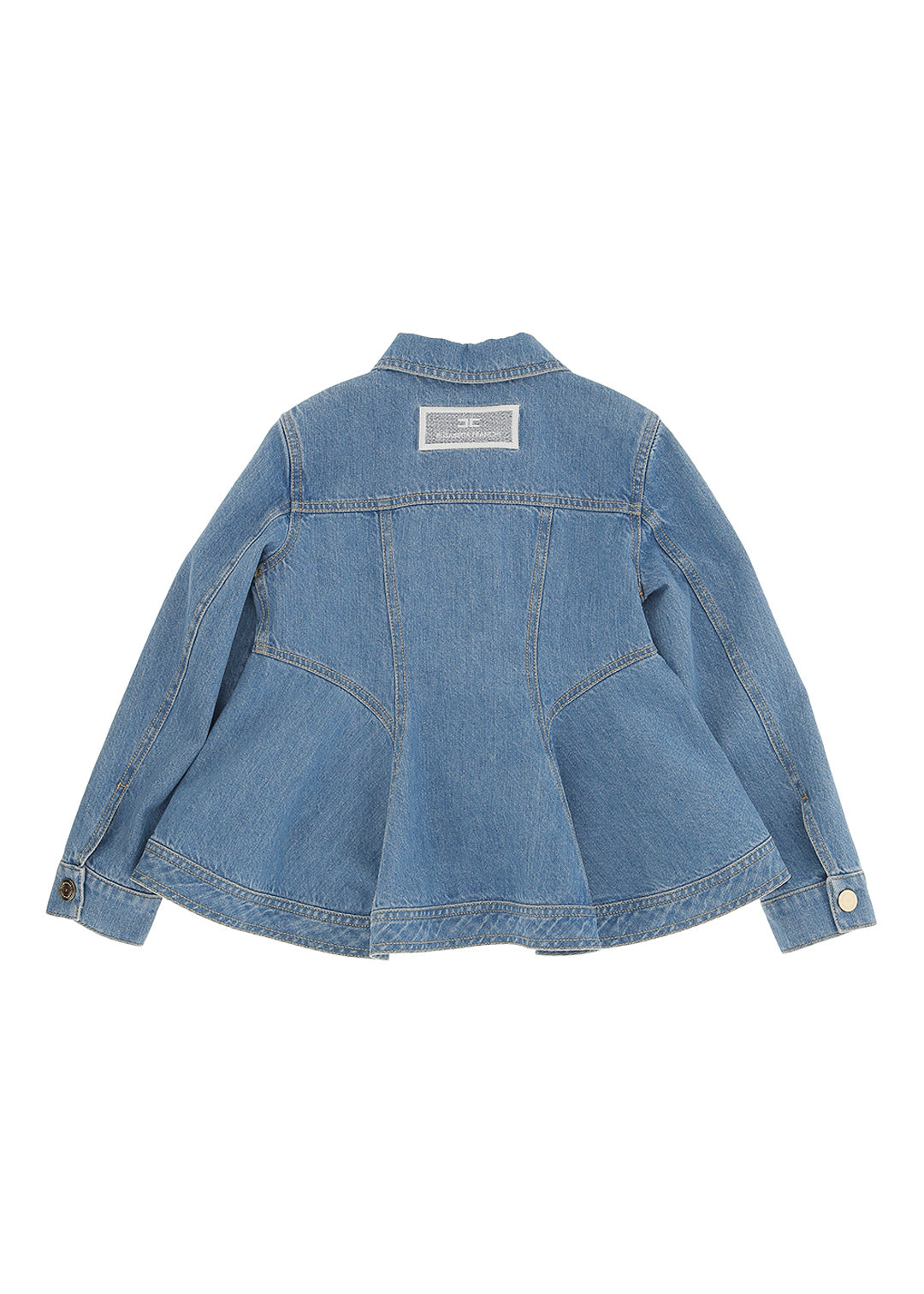 Elisabetta Franchi La Mia Bambina Giubbino Denim Svasato per Bambine