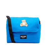 Moschino Kids Borsa Mamma Bluette con Stampa Teddy Bear e Logo per Neonati