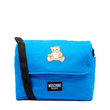 Moschino Kids Borsa Mamma Bluette con Stampa Teddy Bear e Logo per Neonati