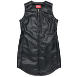 Diesel Kids Abito in Pelle con Logo per Bambine