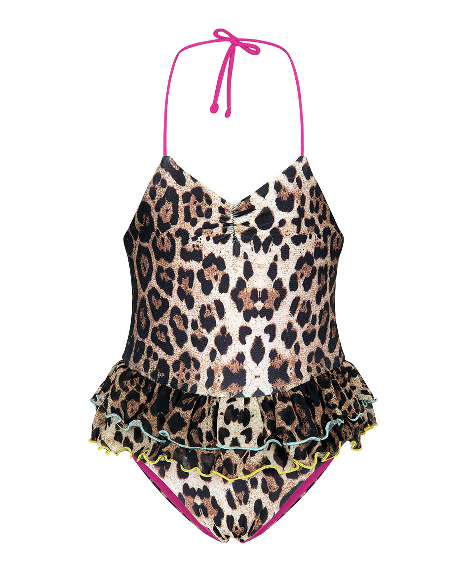 F**K Kids Costume Fantasia Leopardato per Neonate