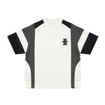 Yes London Kids T-Shirt Bianca con Blocchi di Colore a Contrasto e Logo in Rilievo per Bambini