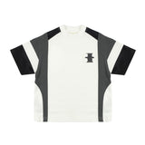 Yes London Kids T-Shirt Bianca con Blocchi di Colore a Contrasto e Logo in Rilievo per Bambini