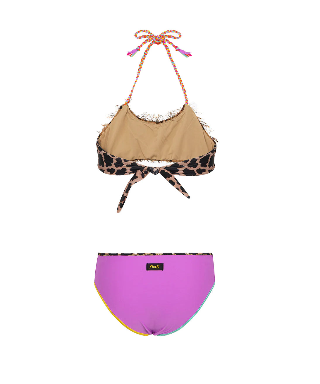 F**K Kids Costume a Fascia Fantasia Leopardato e Viola per Bambine