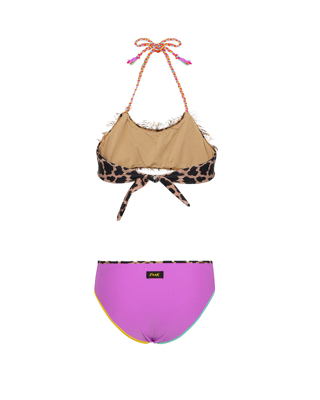 F**K Kids Costume a Fascia Fantasia Leopardato e Viola per Bambine