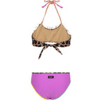 F**K Kids Costume a Fascia Fantasia Leopardato e Viola per Bambine