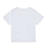 Pinko Kids T-shirt Bianca con Logo e Strass