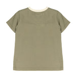 Yes London T-Shirt Verde Militare con Logo per Bambini