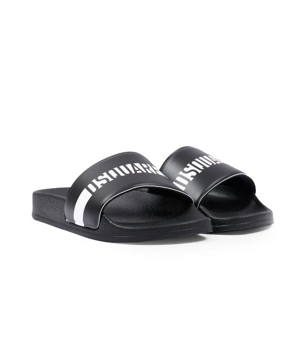 Dsquared2 Kids Sandalo Nero con Logo per Bambini