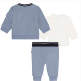 Boss Kids Felpa con Pantaloni Azzurri con T-shirt per Neonati (retro)