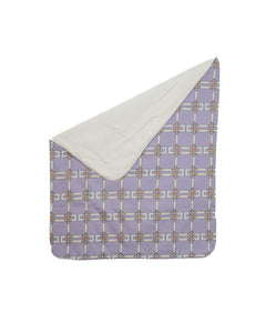 Elisabetta Franchi La Mia Bambina Coperta con Motivo Lilla/Avorio per Neonate