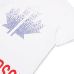 Dsquared2 Kids T-shirt Bianca con Applicazione Leaf Strass per Bambine (dettaglio)