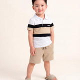 Boss Kids Baby White/Beige/Black Polo
