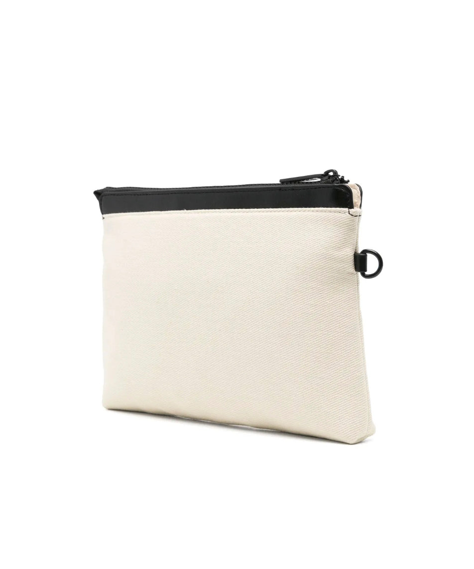 MSGM Kids Borsa Pochette Crema con Logo (retro)