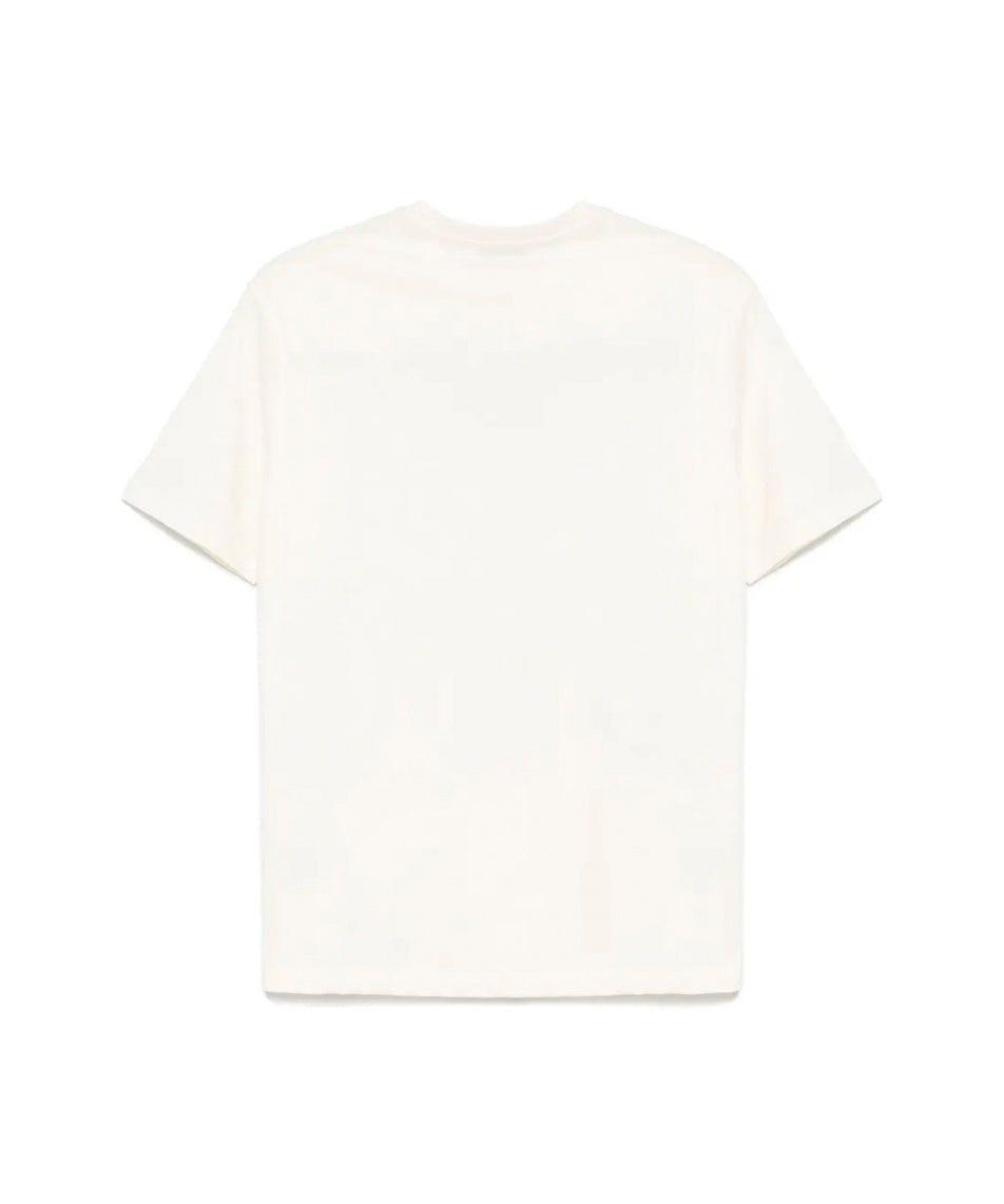 MSGM Kids T-shirt Crema con Stampa per Bambini retro