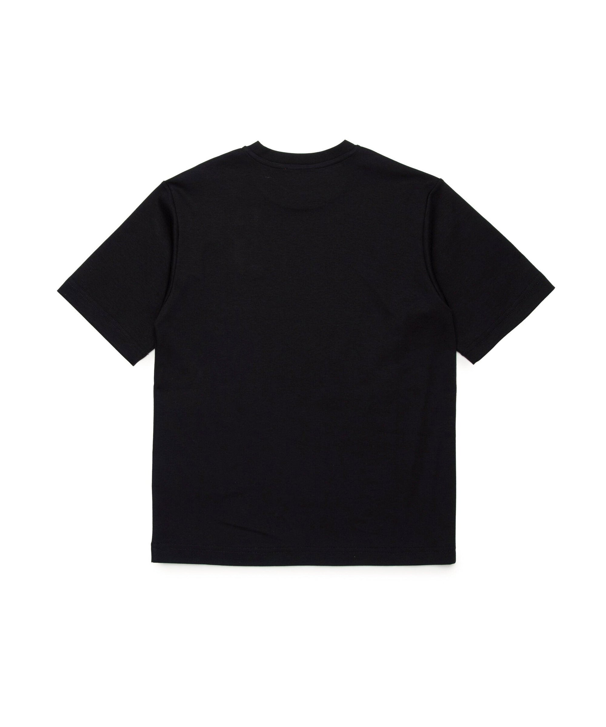 Diesel Kids T-shirt Nera con Micro Oval D per Bambini (retro)