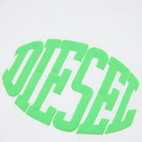 Diesel Kids T-shirt Bianca Puffy Print per Bambini