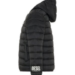 Diesel Kids Giubbino Nero con Logo Bianco Unisex