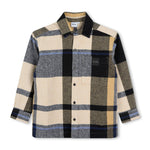 Boss Kids Camicia a Quadri Biscotto/Blu per Bambini