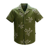 Daniele Alessandrini Kids Camicia Verde Militare con Ricami per Bambini