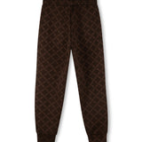 Michael Kors Kids Pantalone Marrone con Stampa per Bambine