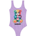 Barrow Kids Costume Intero Lilla All-Over con Stampa per Bambine