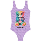 Barrow Kids Costume Intero Lilla All-Over con Stampa per Bambine