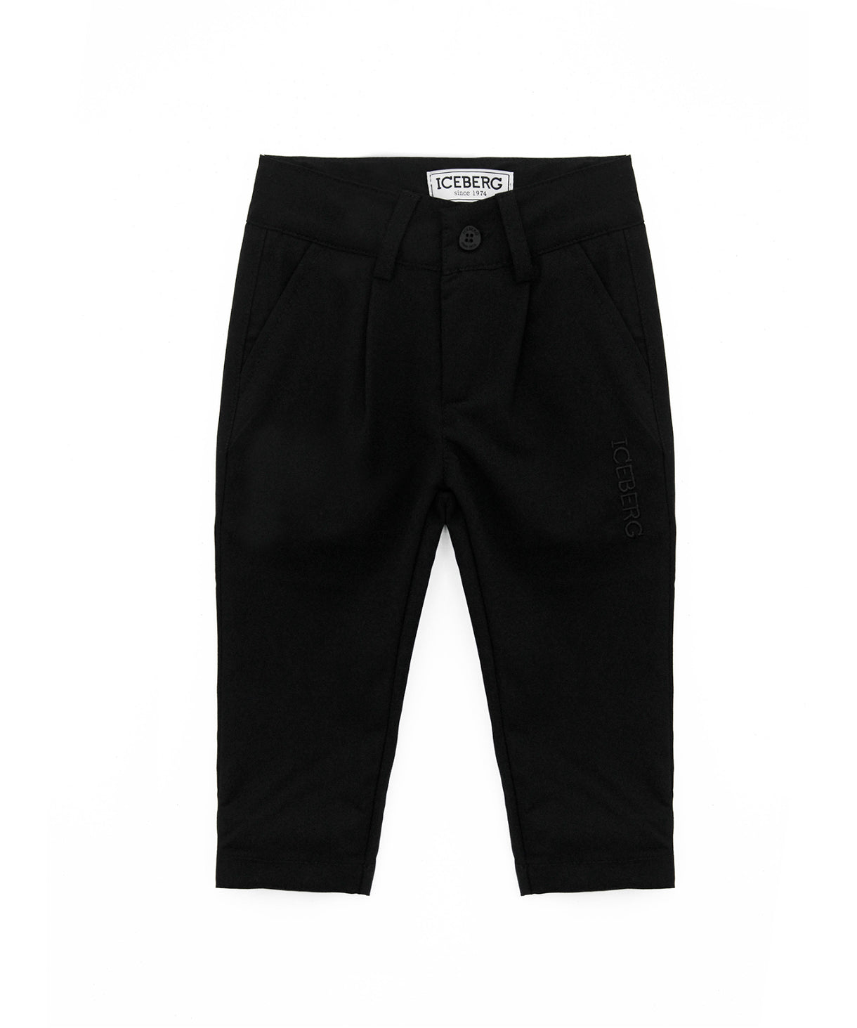 Iceberg Kids Pantaloni Neri con Logo