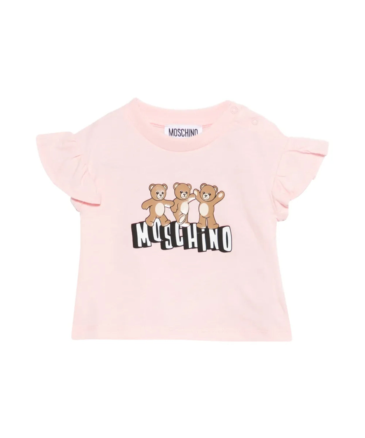 Moschino Kids T-Shirt con Teddy Bear Rosa per Neonate
