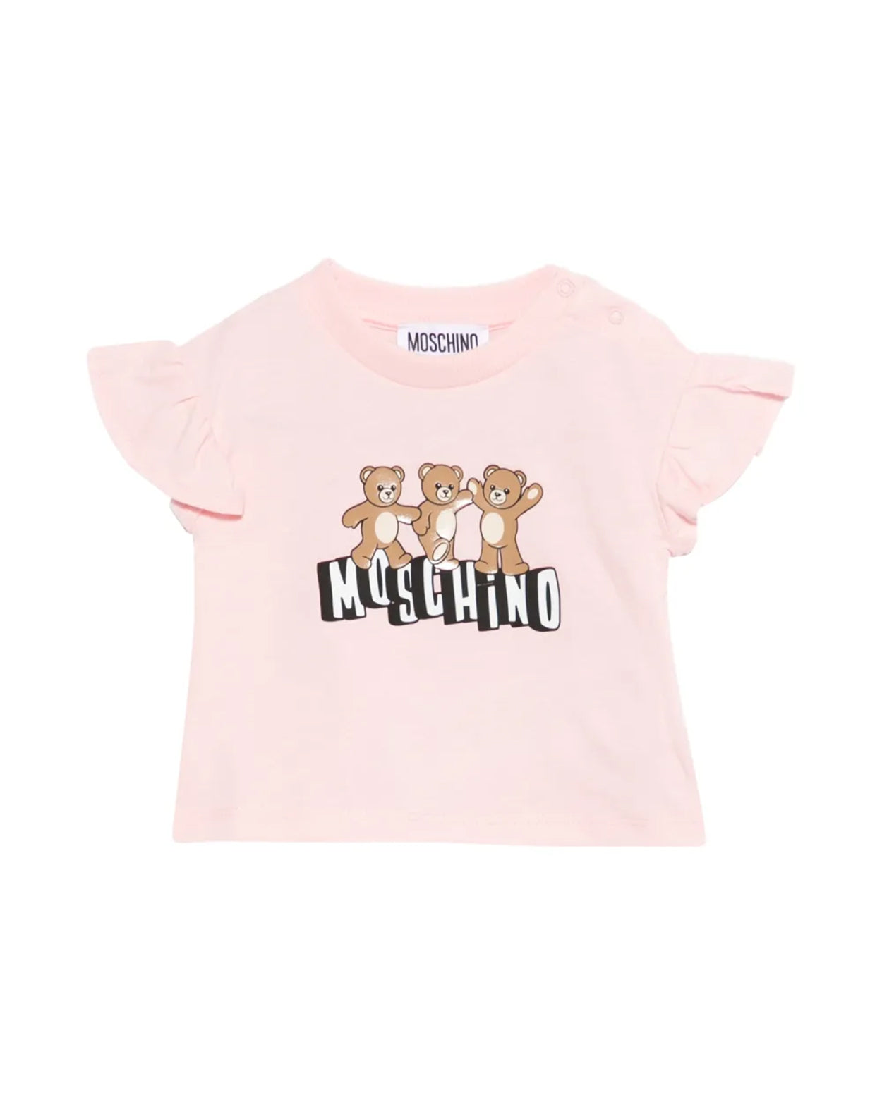 Moschino Kids T-Shirt con Teddy Bear Rosa per Neonate