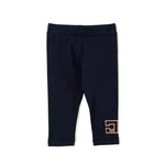 Elisabetta Franchi La Mia Bambina Leggings Neri con Logo per Neonate