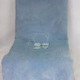 Marlù Coperta blu con orsetto e fiocco per neonate