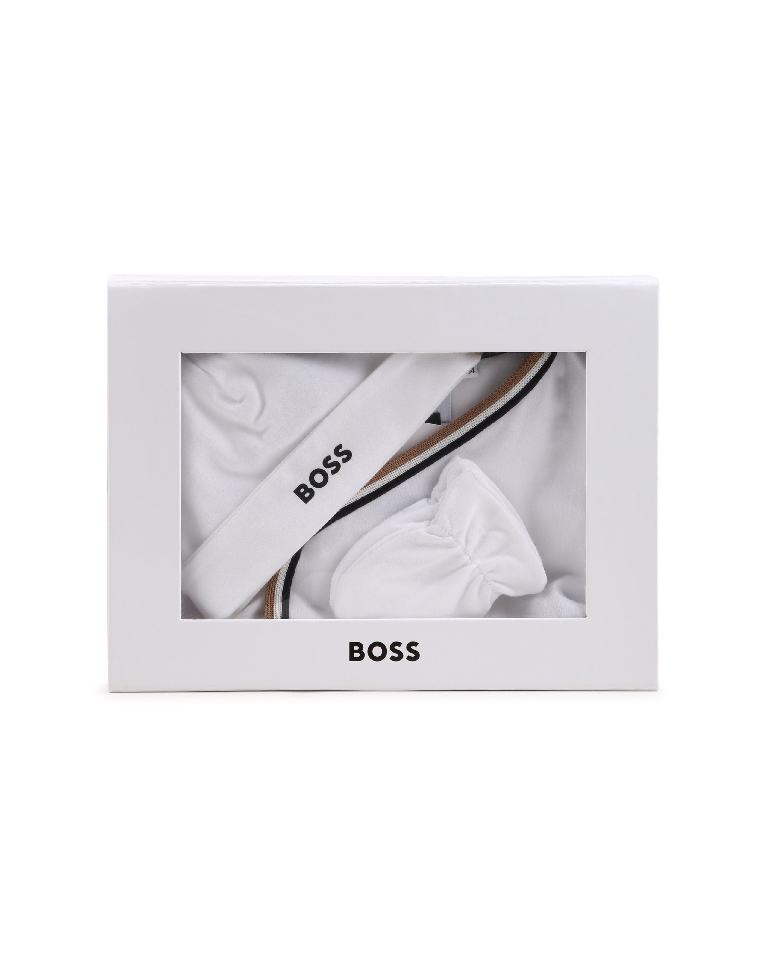 Boss Kids Set Regalo Bianco per Neonati