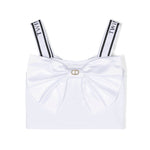Twinset Kids Top Cropped con Fiocco 